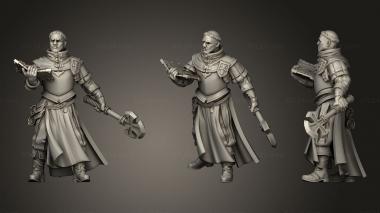 Military figurines Priest 1 3d model